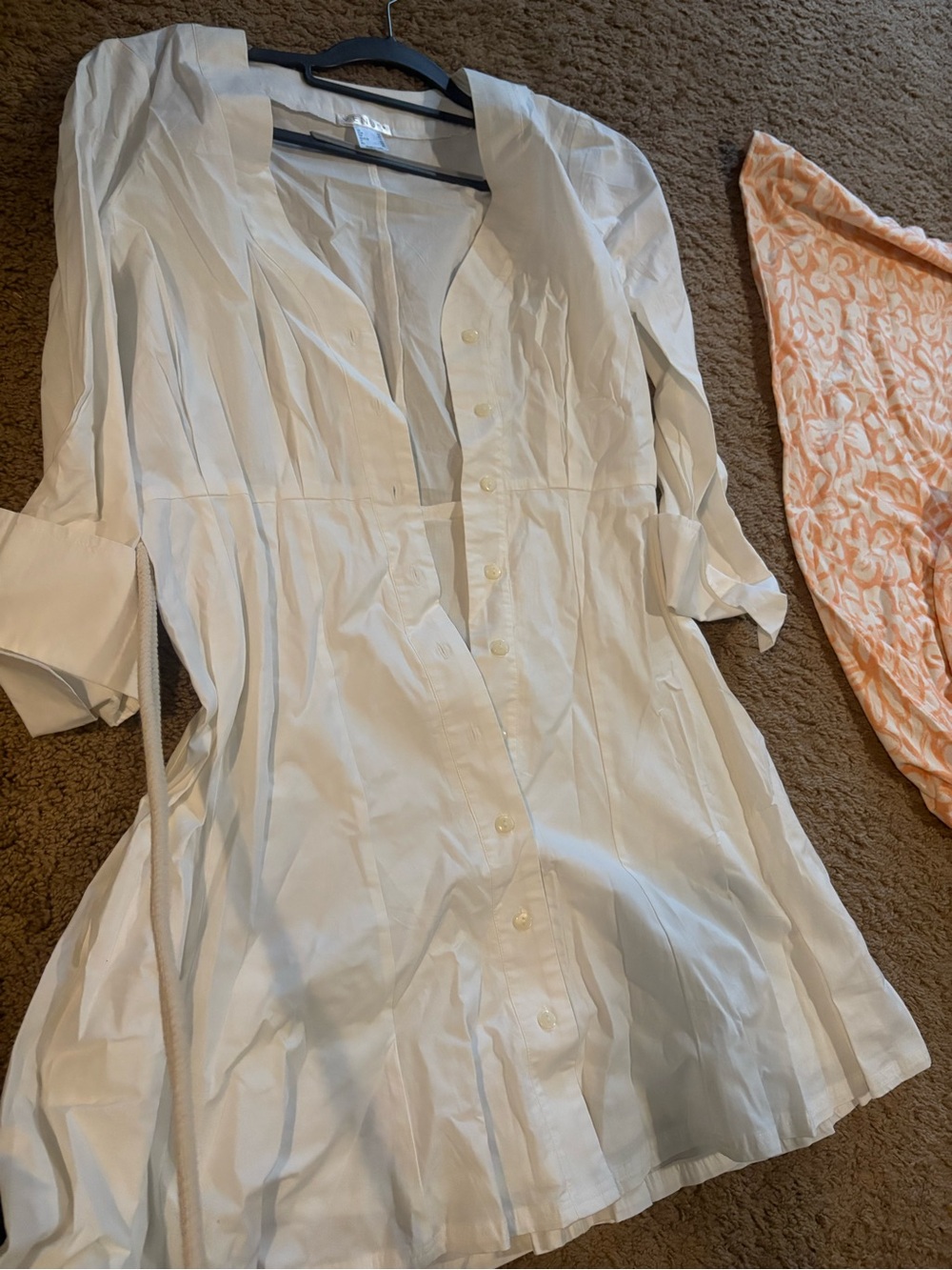 VENUS White Striped Button-Front Robe with Rope Belt - Picture 2 of 2